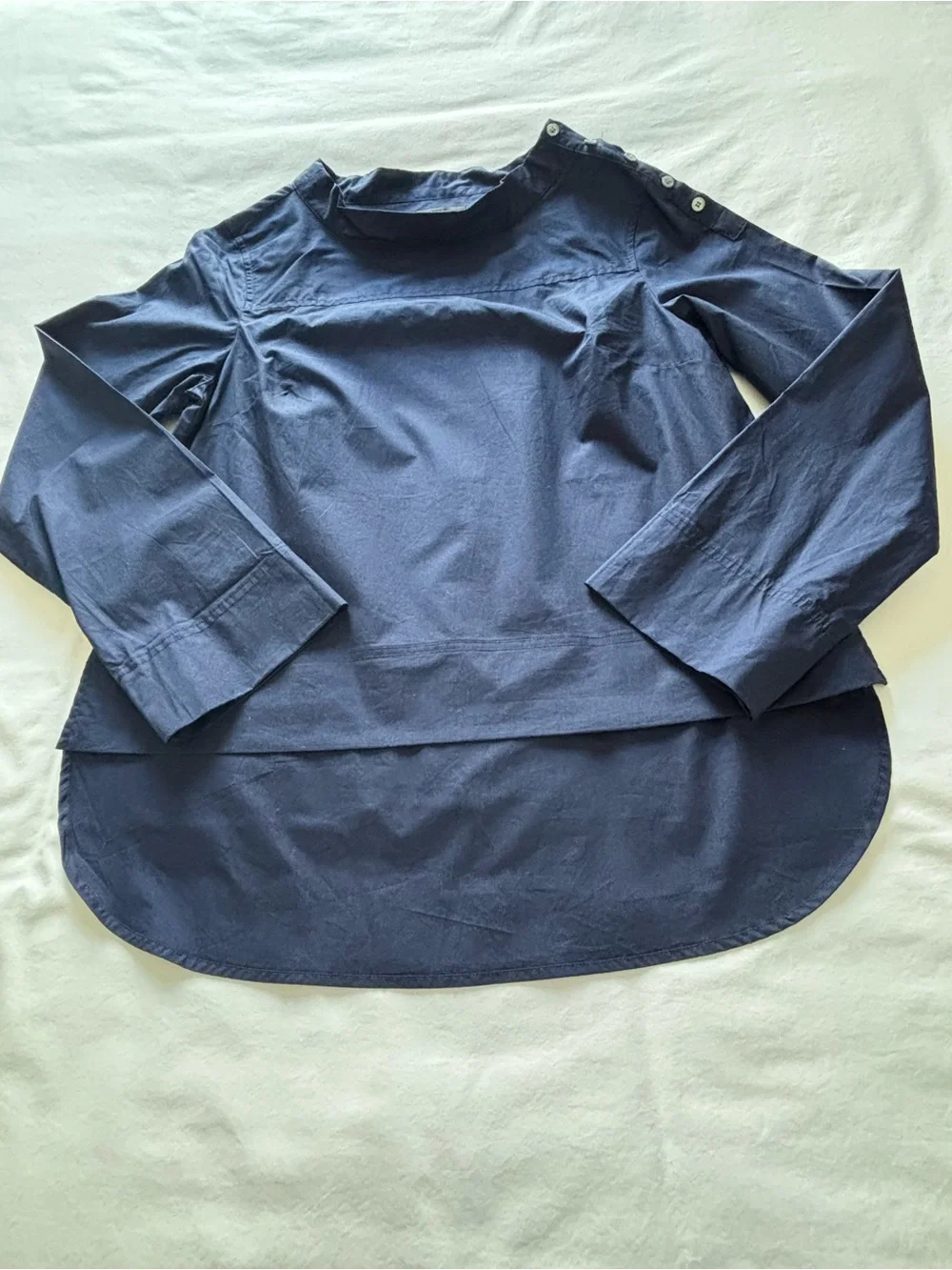 NWOT! J.Crew Funnelneck Button Poplin Shirt